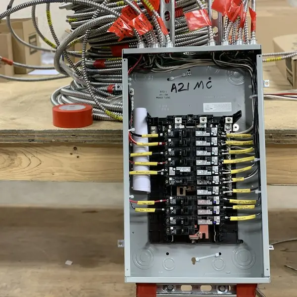 Newly wired residential breaker panel