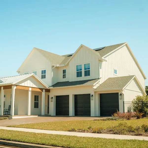 Finished new-build farmhouse-style home